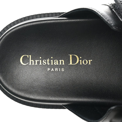 Christian Dior Lambskin Dioract 10mm Slide Sandals 38.5 Black 7 of 9
