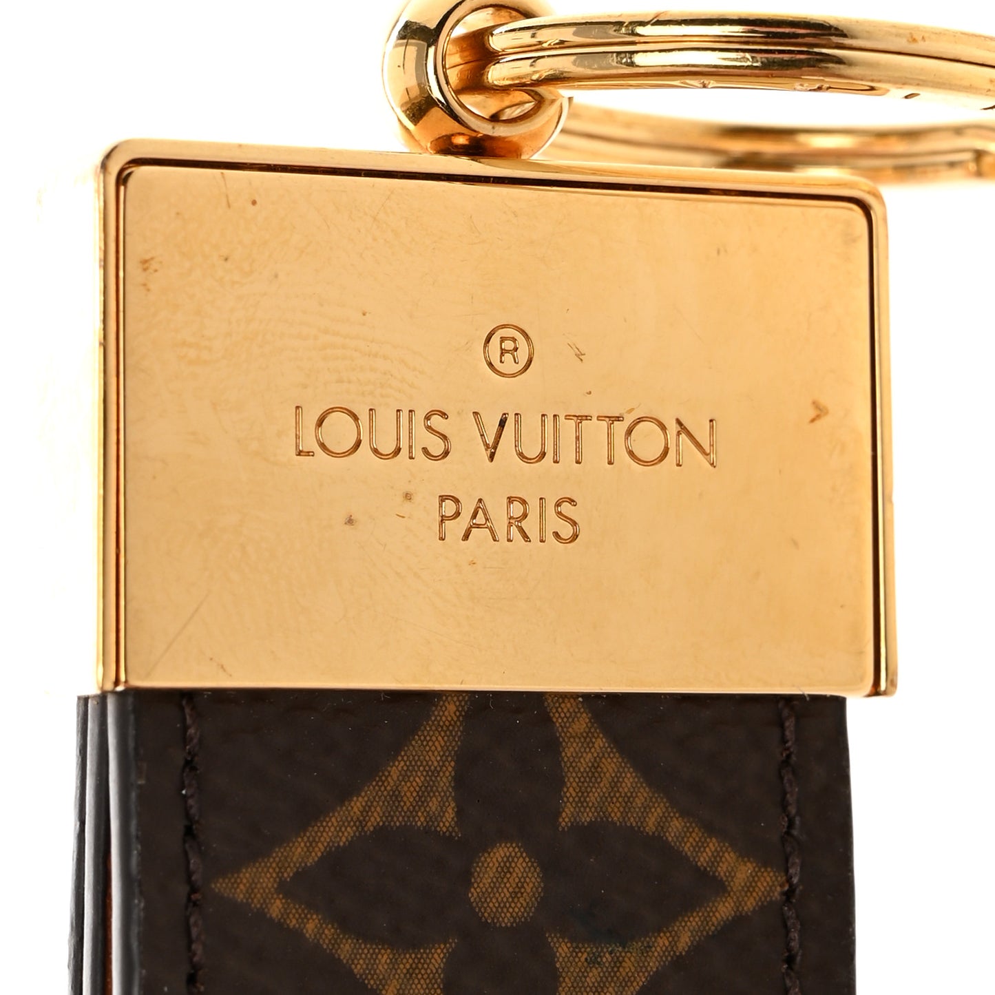 Monogram Dauphine Dragonne Bag Charm Key Holder Brown