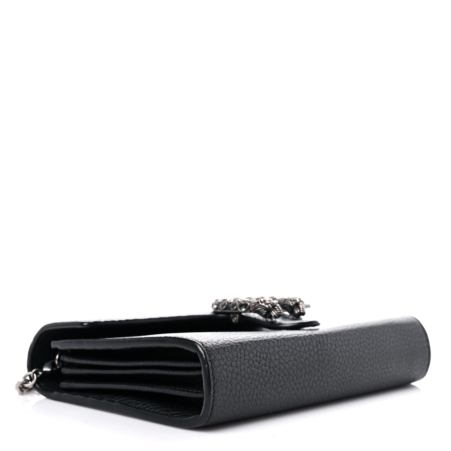 Gucci Calfskin Mini Dionysus Chain Wallet Black 3 of 11