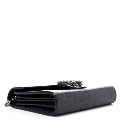 Gucci Calfskin Mini Dionysus Chain Wallet Black 3 of 11