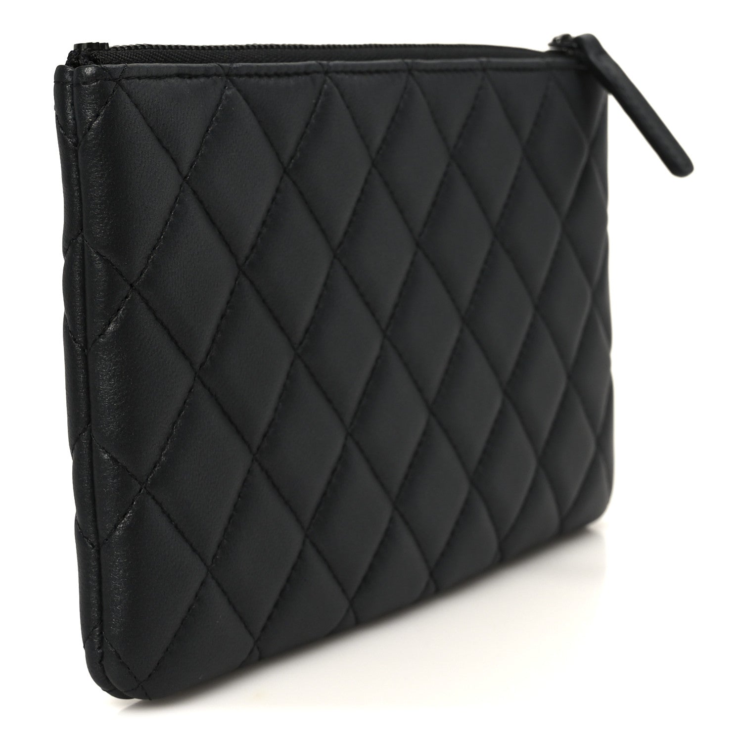 Chanel Pearly Lambskin Quilted Cosmetic Case So Black 3 of 9