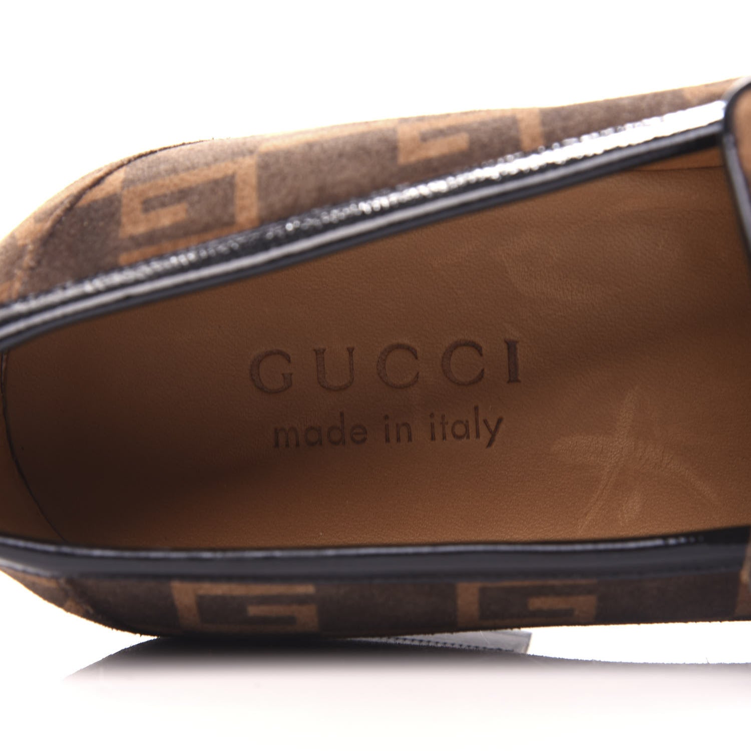 Gucci Vernice Naplack Suede Mens Square G Loafers 8 Black Sigaro 7 of 10
