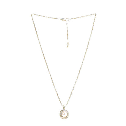 David Yurman Sterling Silver Diamond Pearl 8mm Crossover Pendant Necklace 3 of 10