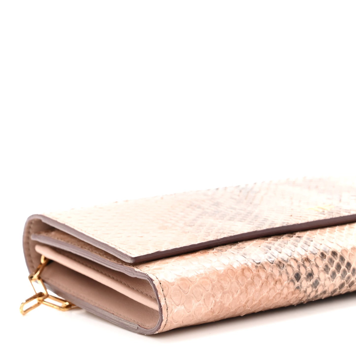 Snakeskin Wallet Beige