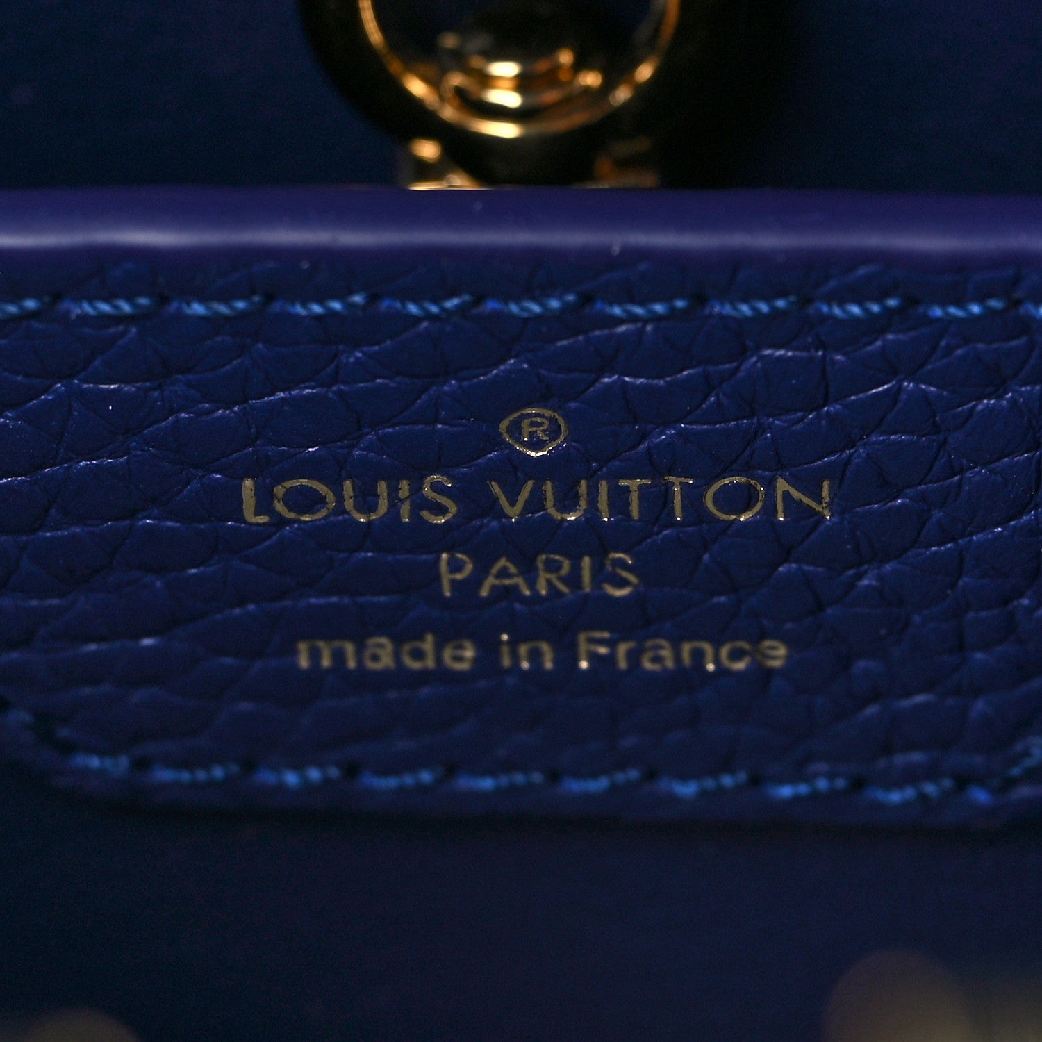 Louis Vuitton Taurillon Enamel Flower Chain Capucines BB Blue 6 of 10