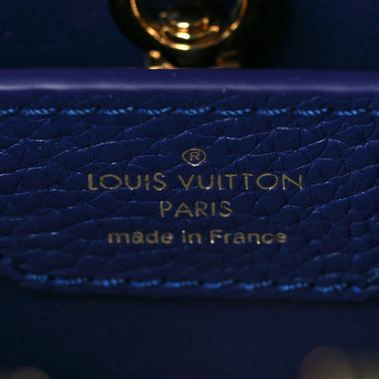 Louis Vuitton Taurillon Enamel Flower Chain Capucines BB Blue 6 of 10