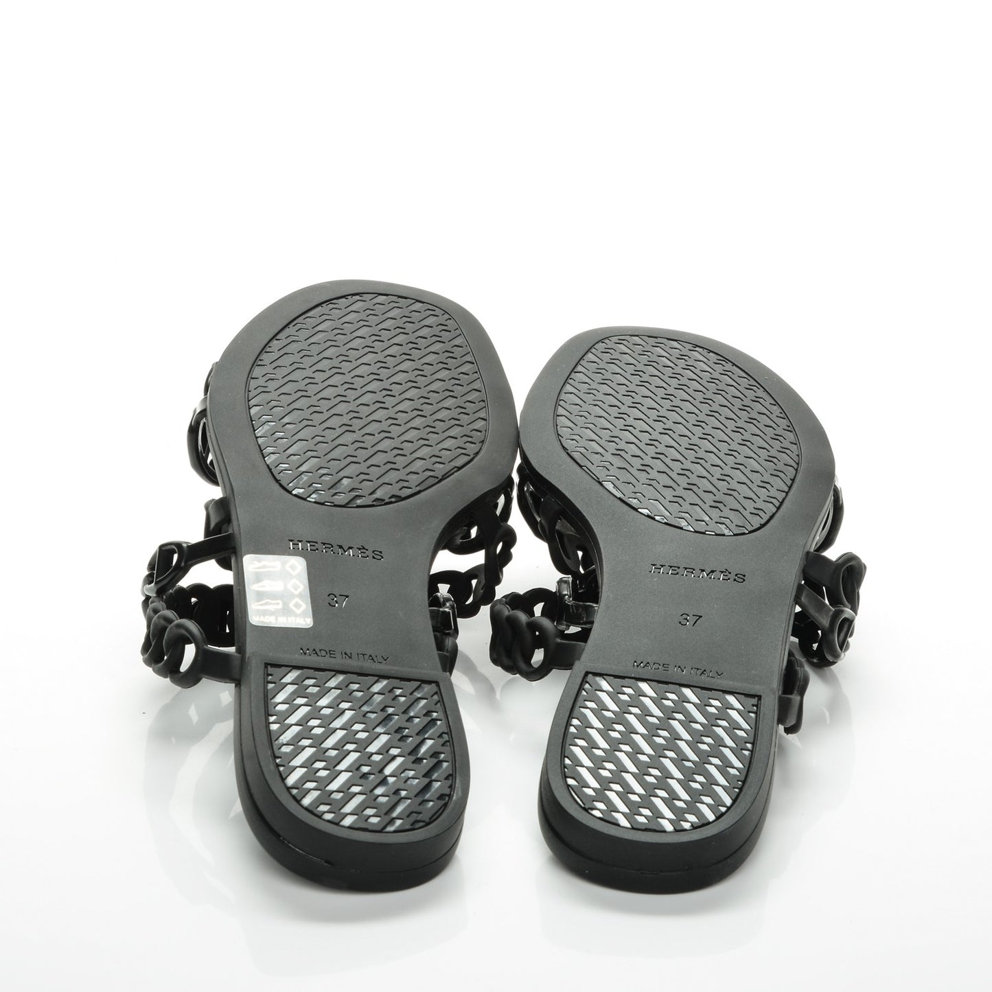 Rubber Chaine d'Ancre Nude Sandals 37 Black