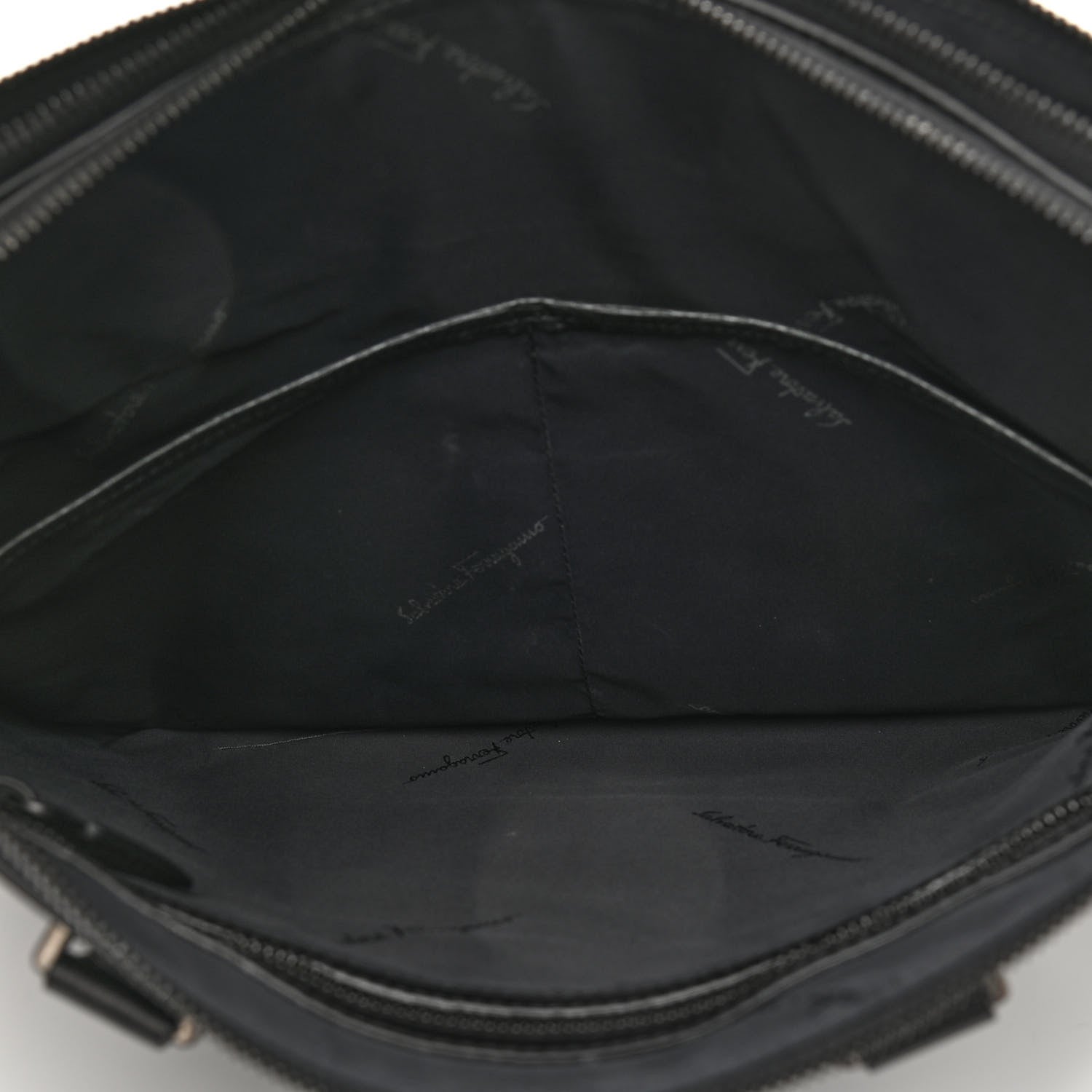 Salvatore Ferragamo Tumbled Calfskin Business Bag Black 7 of 11