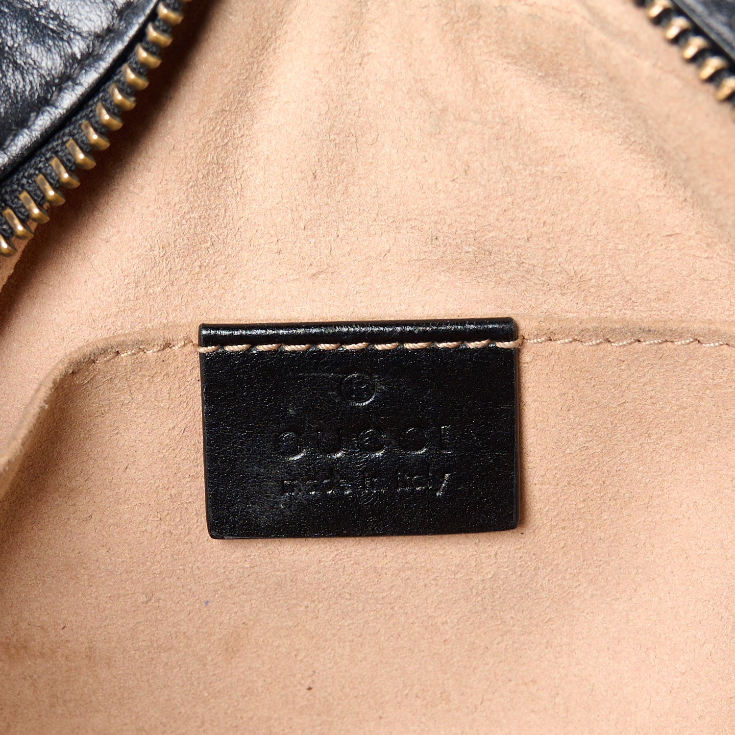 Gucci Calfskin Matelasse Mini GG Marmont Chain Shoulder Bag Black 6 of 11