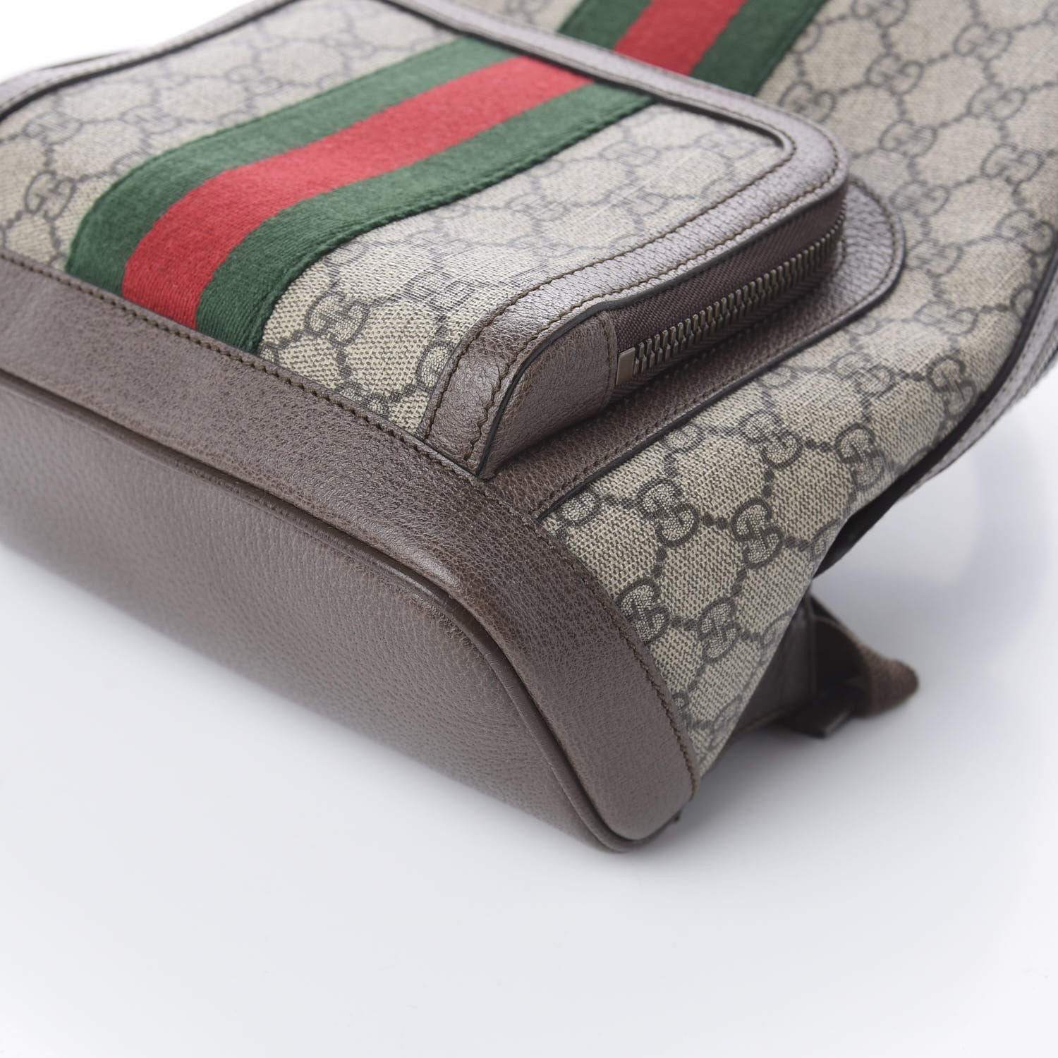 Gucci GG Supreme Monogram Calfskin Web Small Ophidia Day Backpack Beige Ebony New Acero 6 of 8