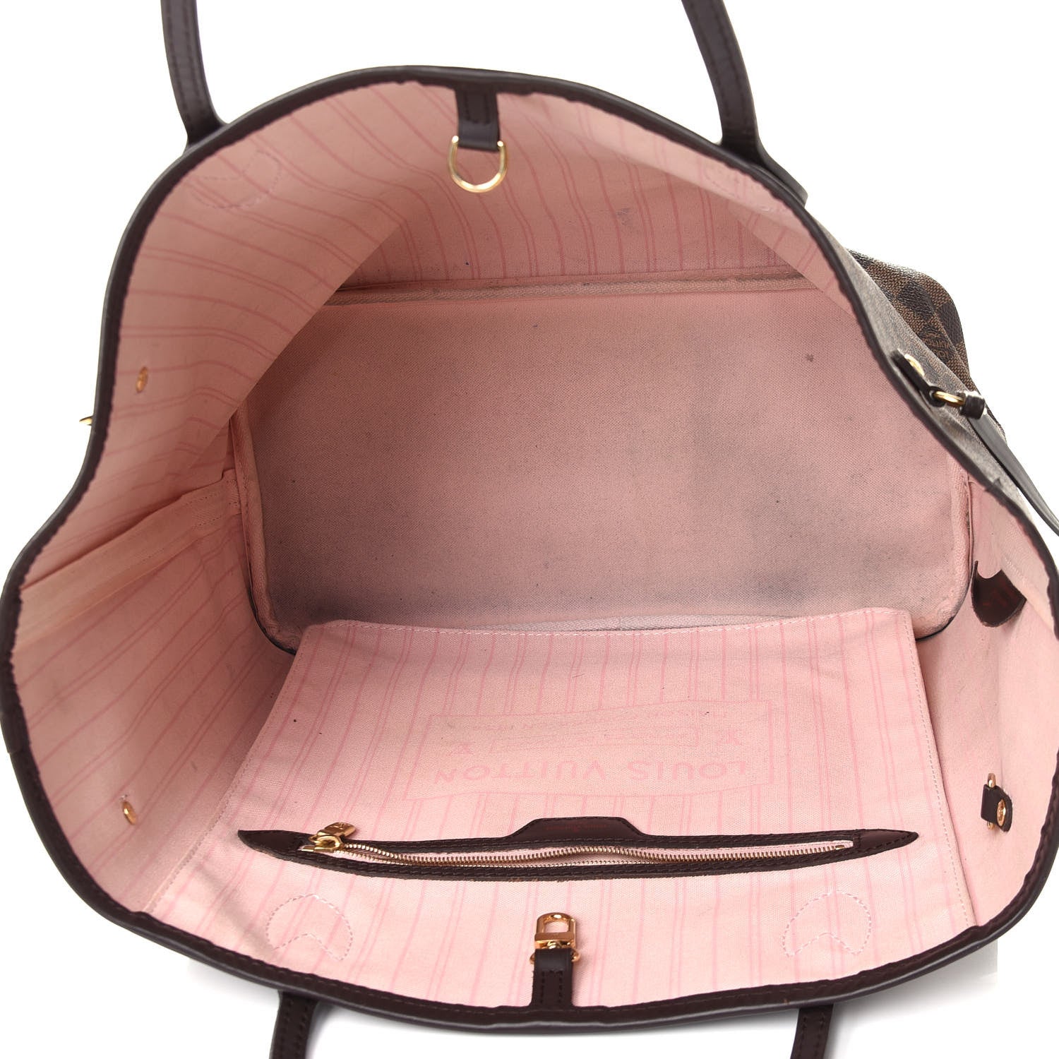Louis Vuitton Damier Ebene Neo Neverfull MM Rose Ballerine 7 of 8