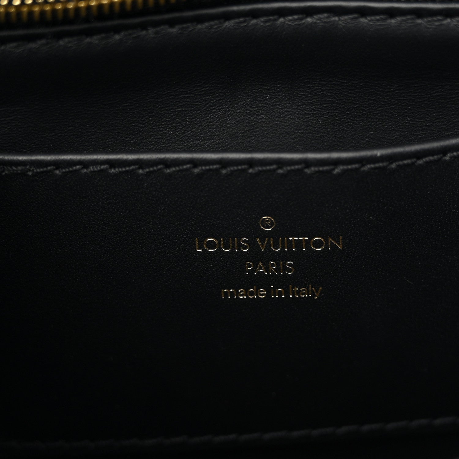 Louis Vuitton Lambskin Malletage Top Handle GO-14 GM Black 7 of 10