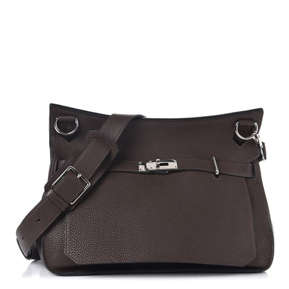 Hermes Taurillon Clemence Jypsiere 37 Chocolate 1 of 10