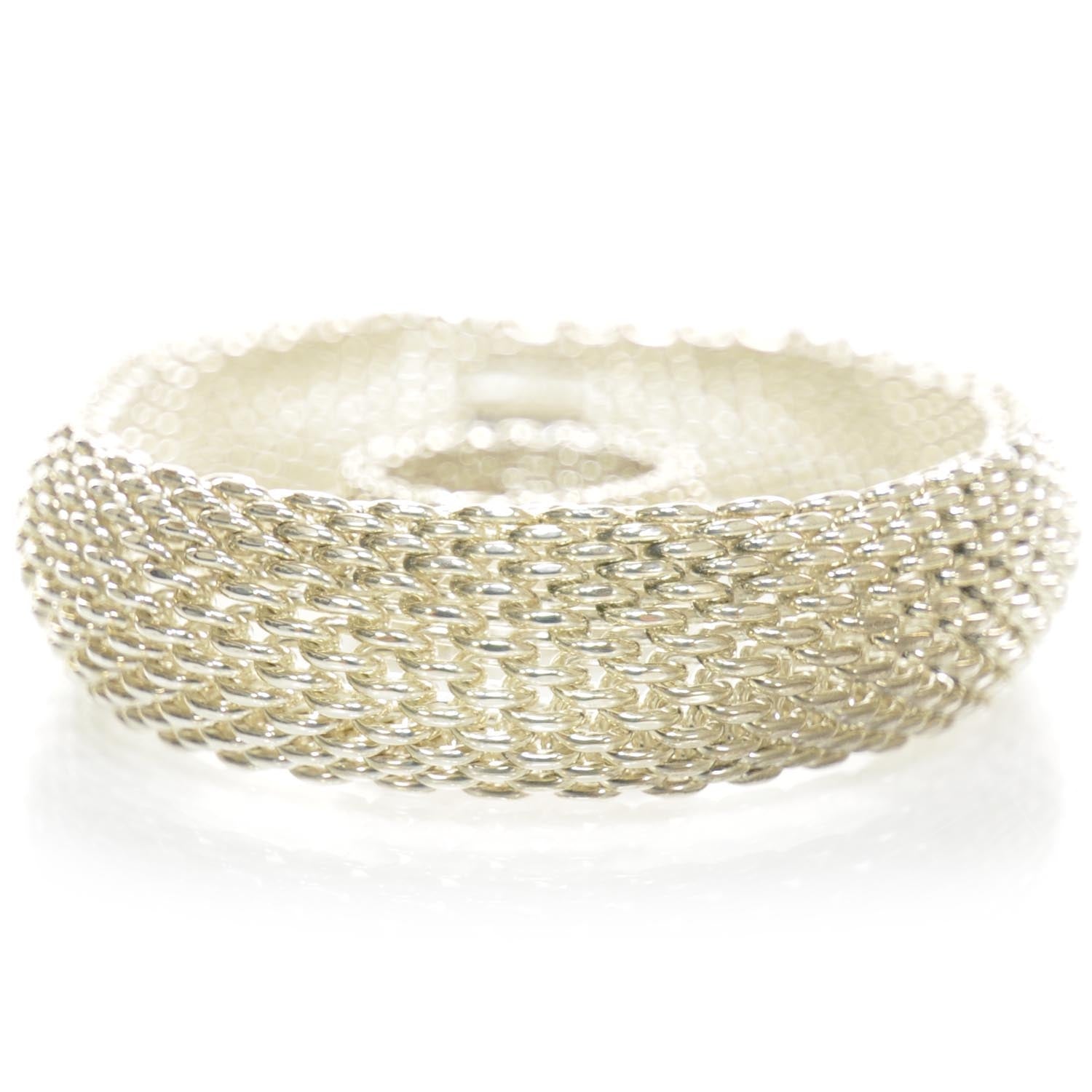 Tiffany Sterling Silver Somerset Mesh Bracelet 1 of 4
