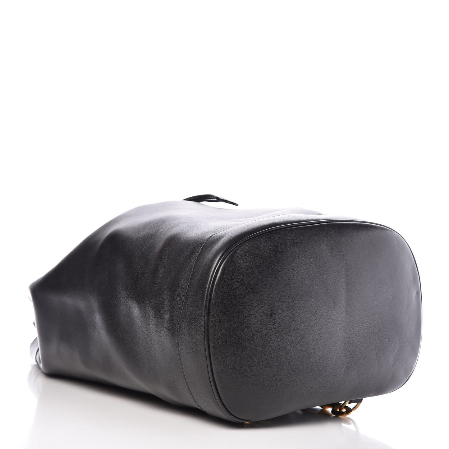 Calfskin XL Bamboo Drawstring Sling Black