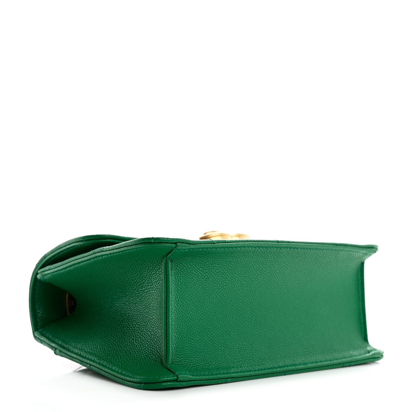 Caviar Quilted Mini CC Flap Green