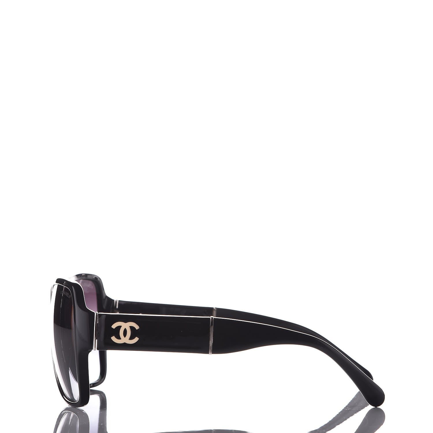 Chanel CC Sunglasses 1345 Black 3 of 8
