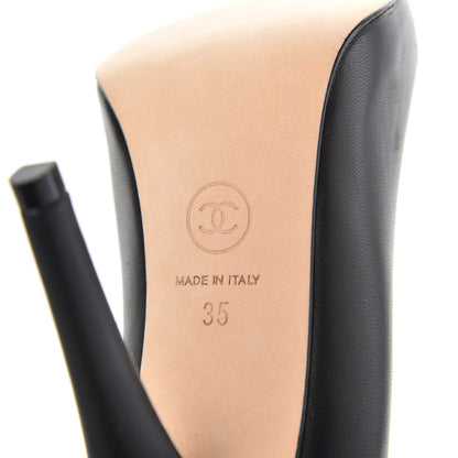 Chanel Lambskin CC Pumps 35 Black 7 of 16