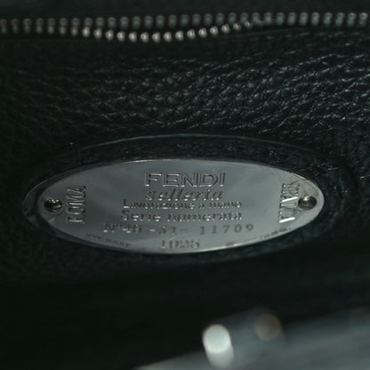 Fendi Cuoio Romano Selleria Monster Eyes Mini Peekaboo Iconic Fit Satchel Black 6 of 10