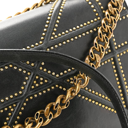 Christian Dior Lambskin Studded Medium Diorama Flap Bag Black 14 of 14