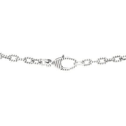 Gucci Sterling Silver Small Textured Interlocking G Pendant Necklace 9 of 14