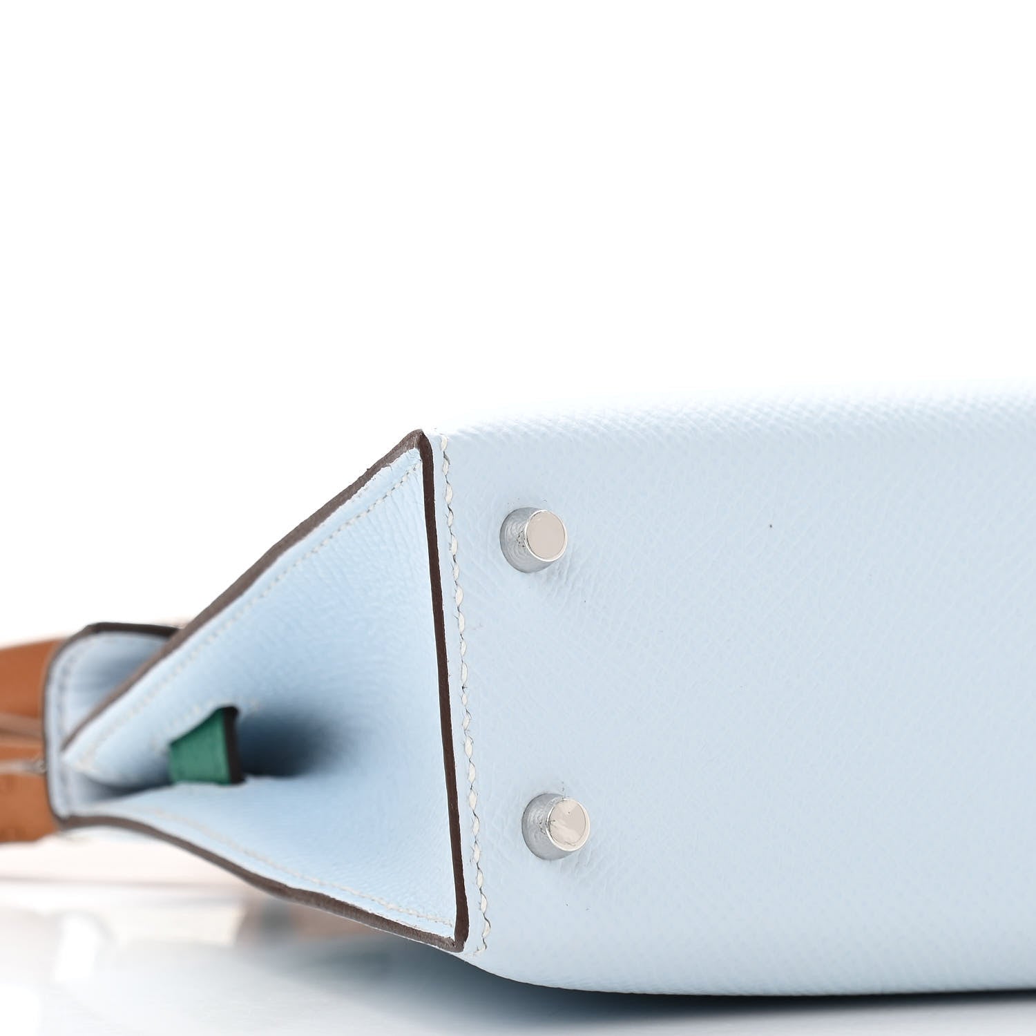 Hermes Epsom Mini Kelly Sellier 20 Bleu Brume Vert Jade Gold 9 of 11