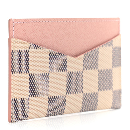 Louis Vuitton Damier Azur Daily Card Holder Rose Ballerine 3 of 7