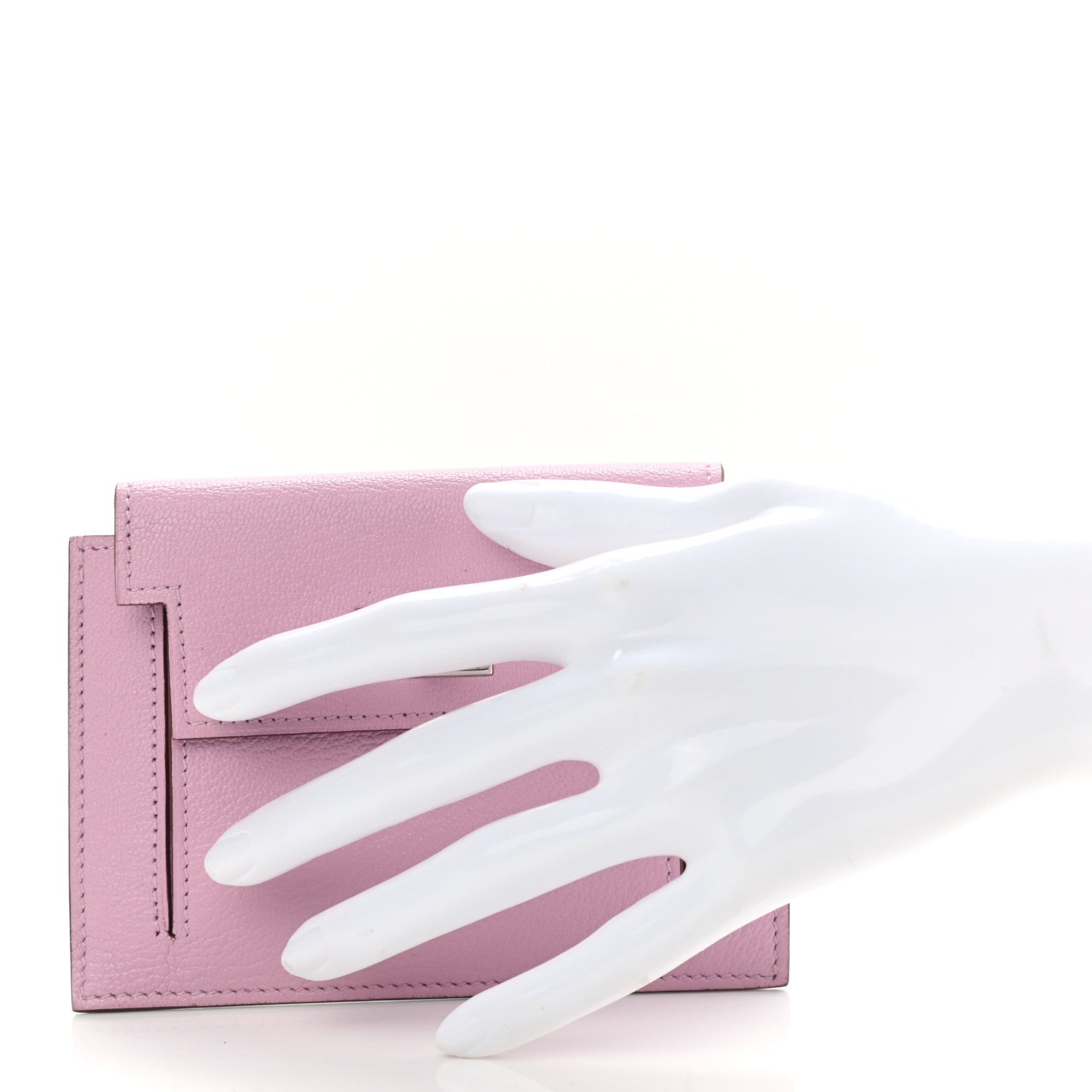 Hermes Chevre Mysore Kelly Pocket Compact Wallet Mauve Sylvestre 2 of 7