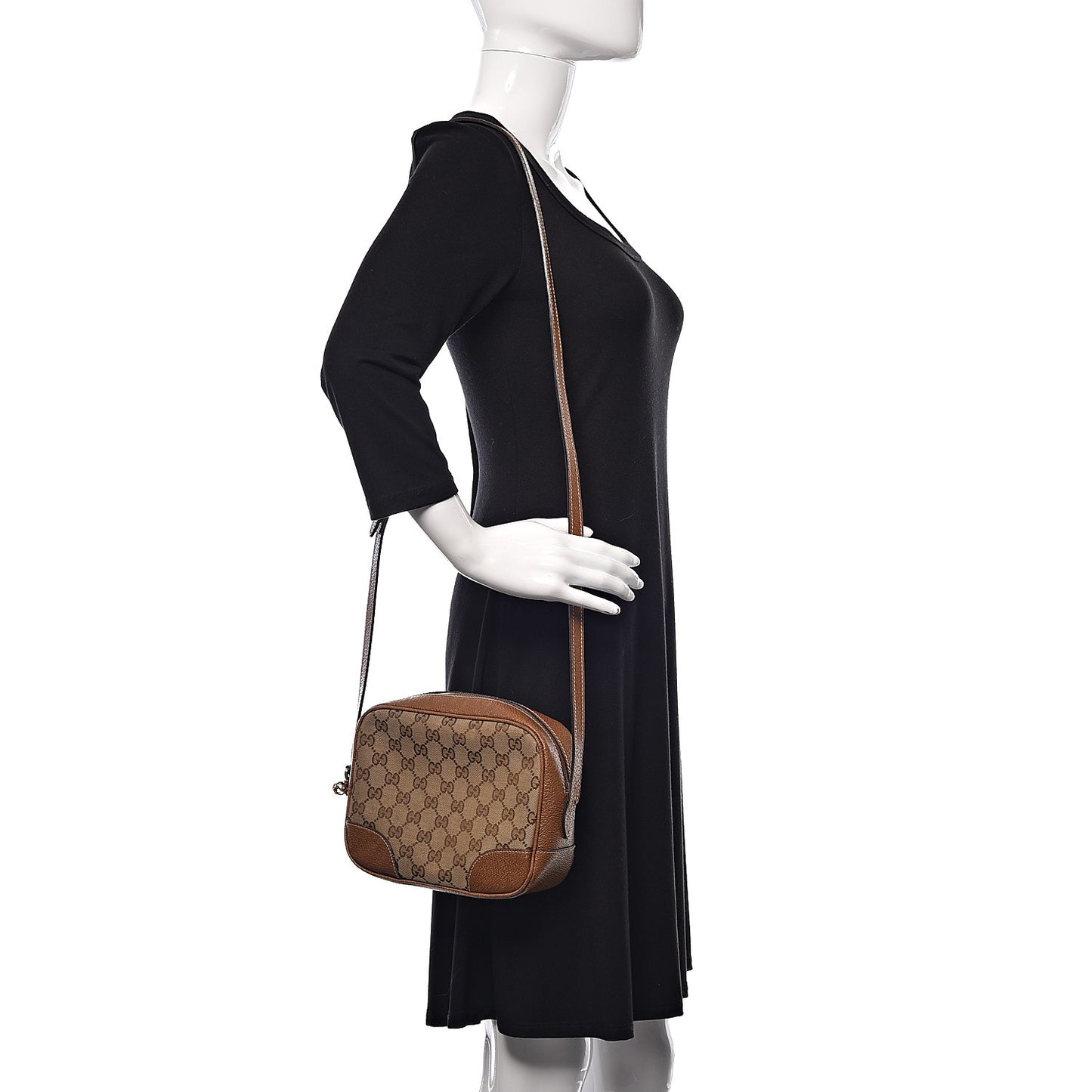 Monogram Mini Bree Messenger Bag Beige Tabacco