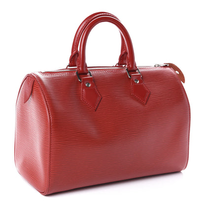 Louis Vuitton Epi Speedy 25 Castillan Red 3 of 9