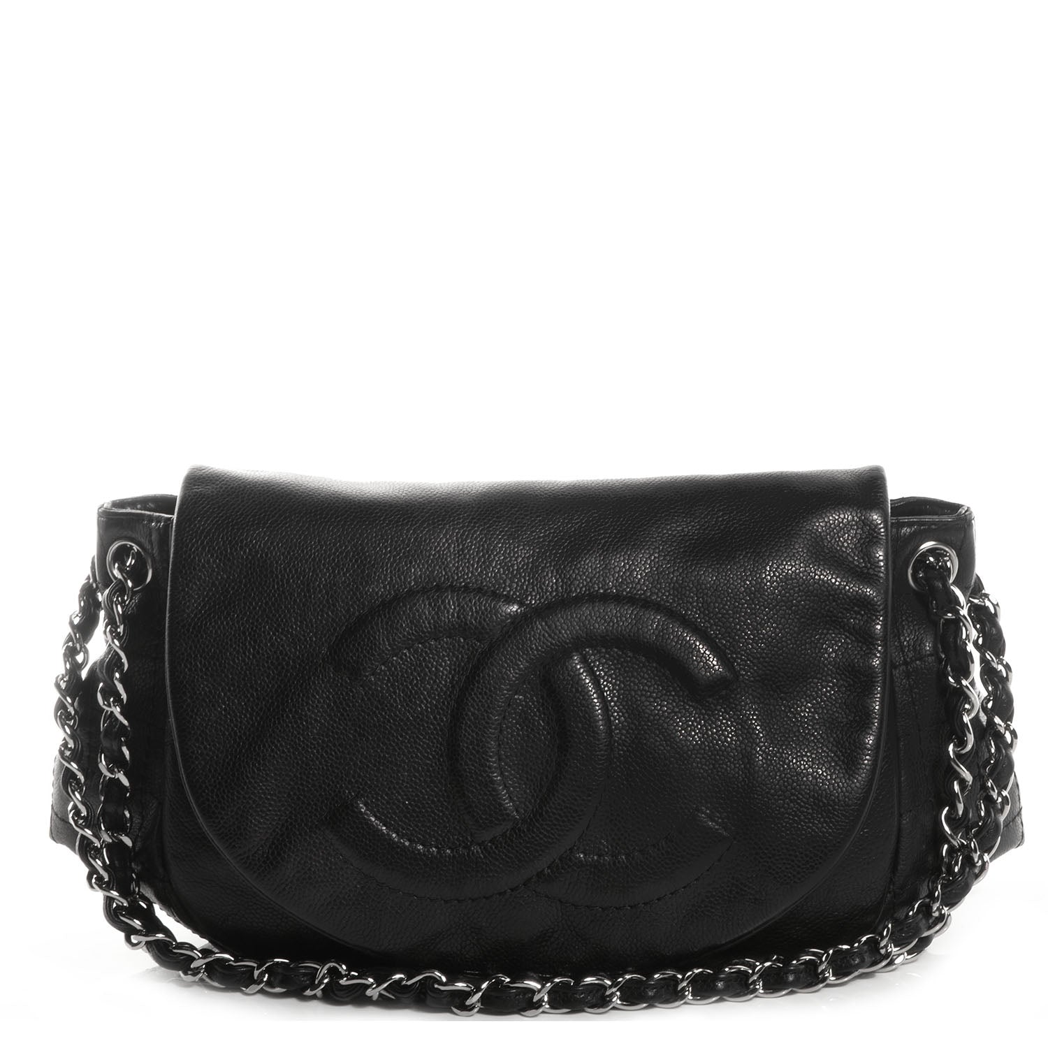 Chanel Caviar Half Moon Large Flap Black 1 of 6