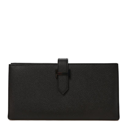 Hermes Epsom Monochrome Bearn Gusset Wallet Black 1 of 7