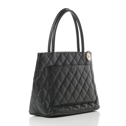 Chanel Caviar Quilted Medallion Tote Black 3 of 17