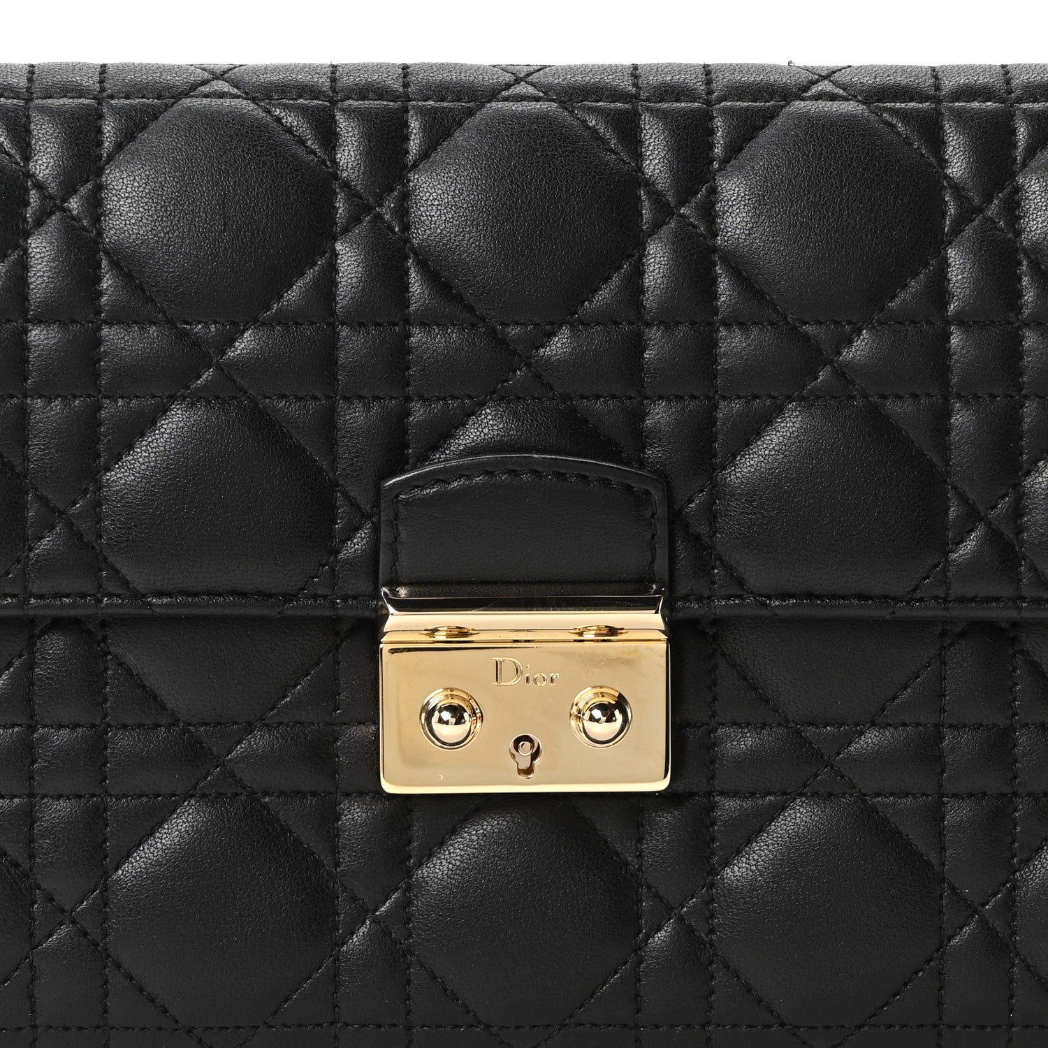 Christian Dior Lambskin Cannage Miss Dior Clutch Black 8 of 10