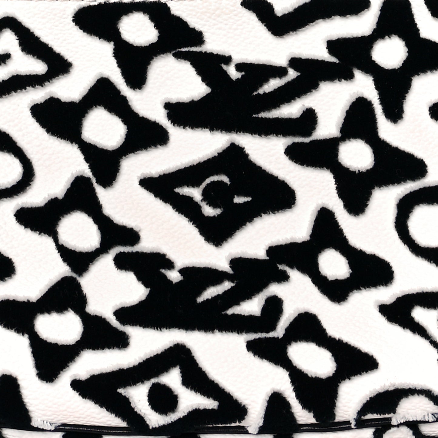 X UF Tufted Monogram Pochette Accessories White Black