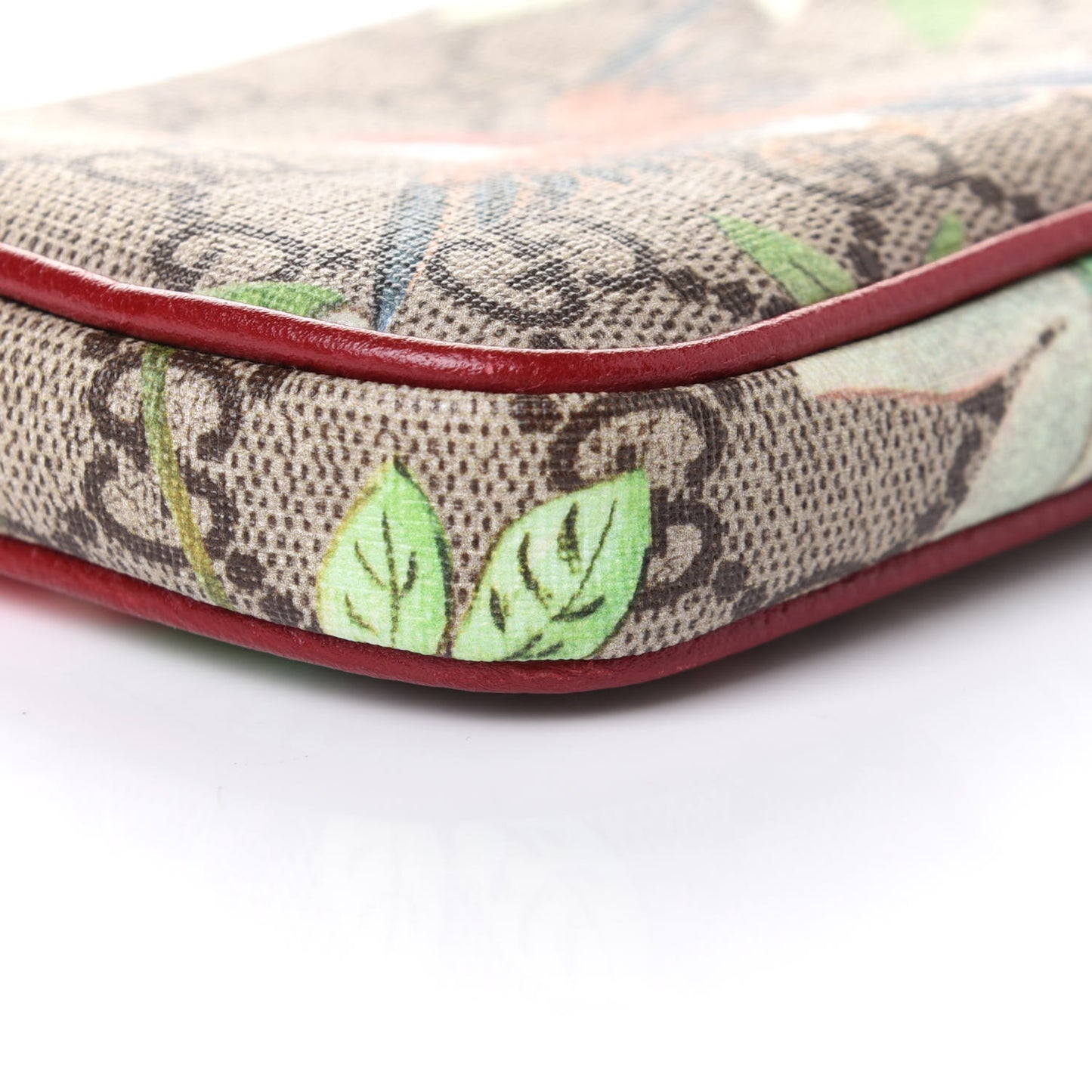 GG Supreme Monogram Tian Mini Chain Bag Beige Multicolor Red