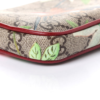 Gucci GG Supreme Monogram Tian Mini Chain Bag Beige Multicolor Red 8 of 10