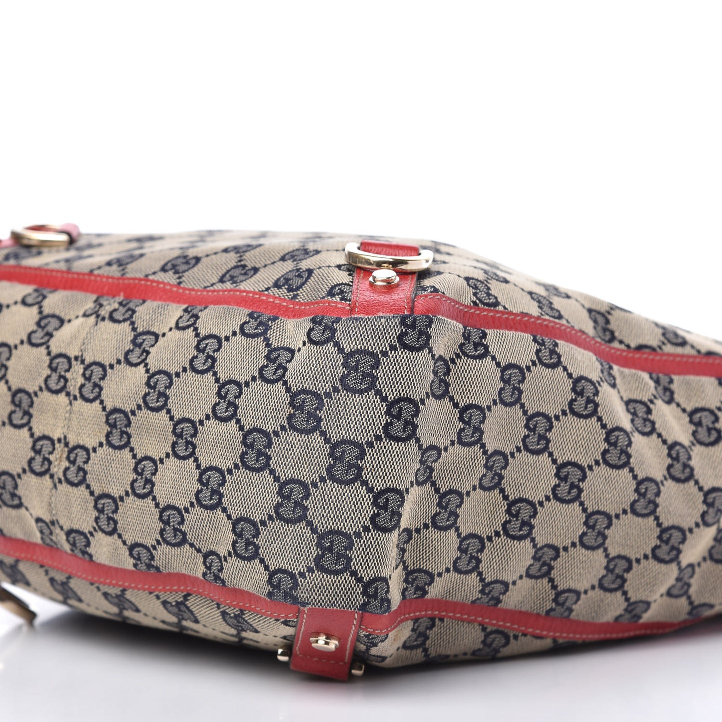 Monogram Small Abbey Tote Navy Red