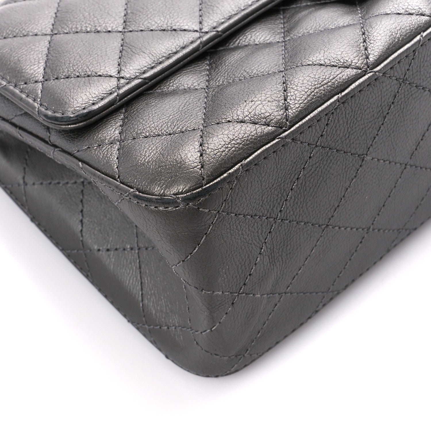 Chanel Metallic Calfskin Quilted 2.55 Reissue 226 Flap Charcoal 10 of 11