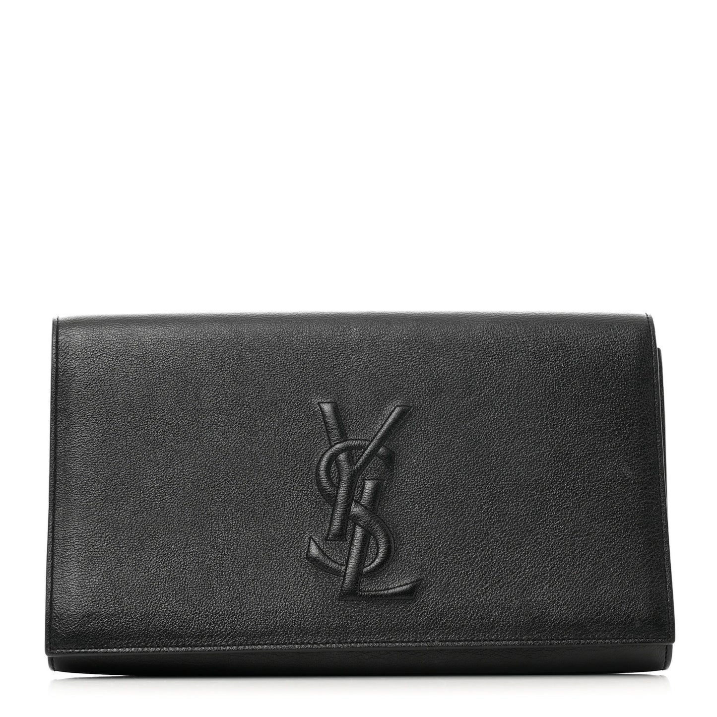 Calfskin Monogram Large Belle De Jour Clutch Black
