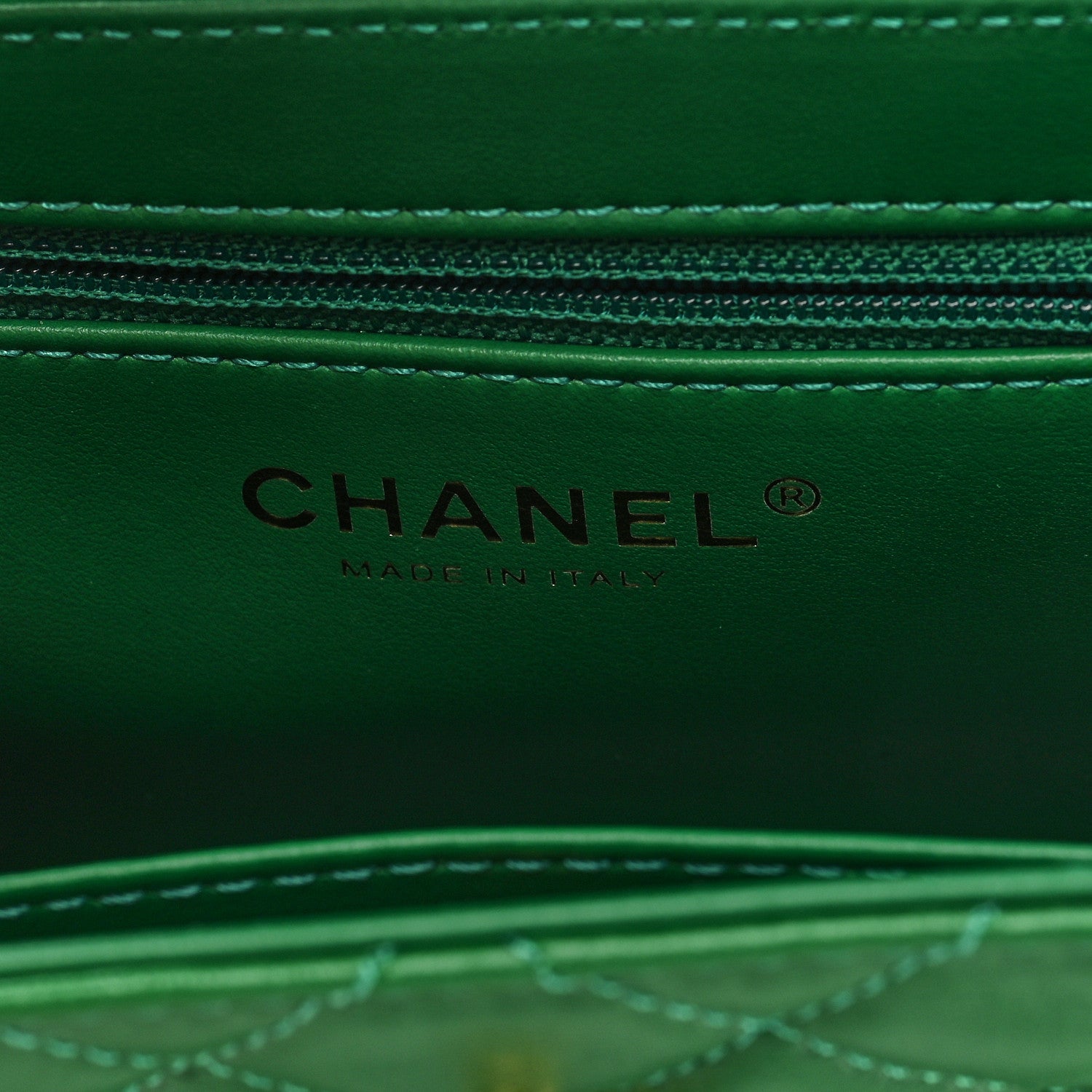 Chanel Shiny Aged Calfskin Quilted Nano Kelly Shopper Green 6 of 10