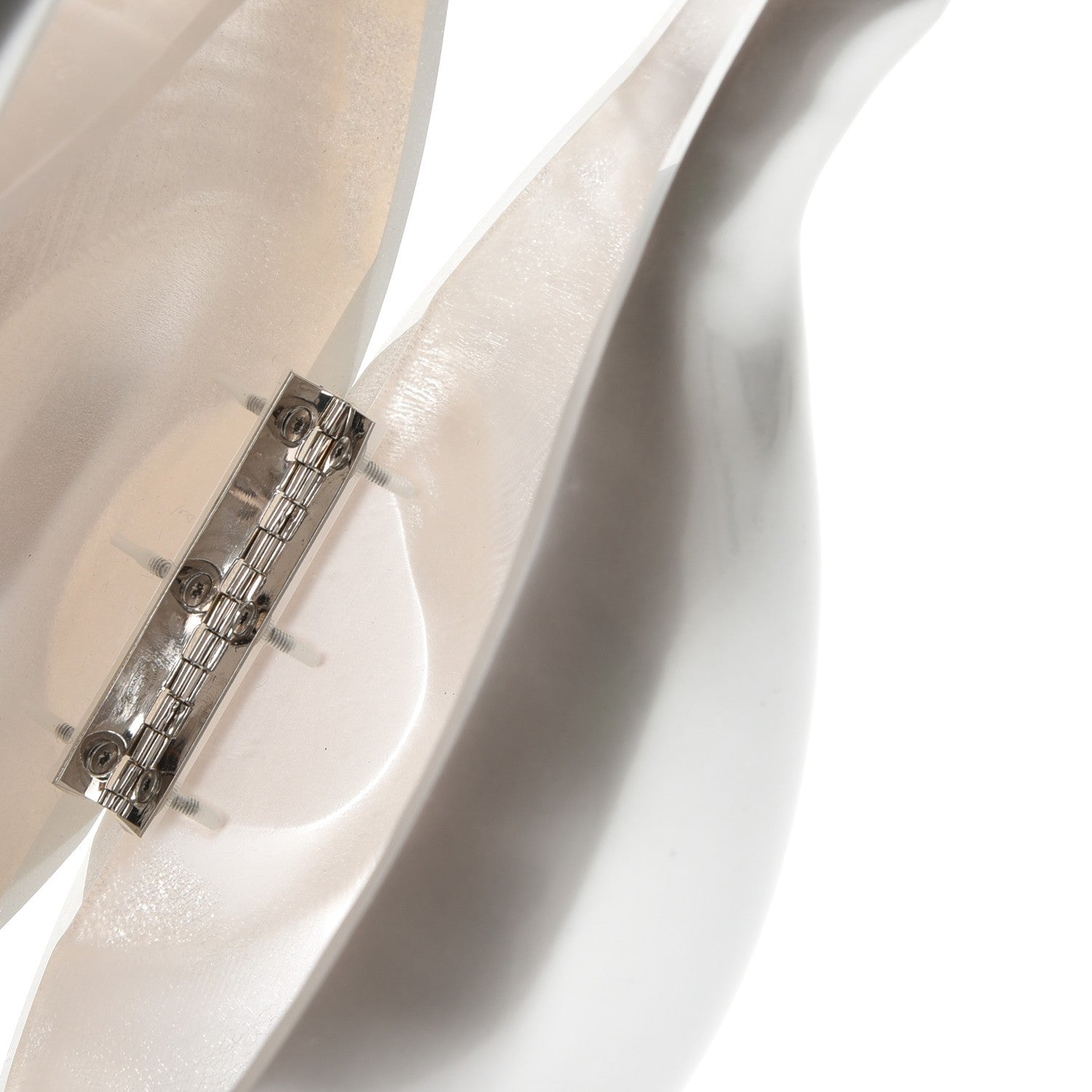 Chanel Plexiglass Conch Shell Minaudiere Clutch Silver 6 of 8