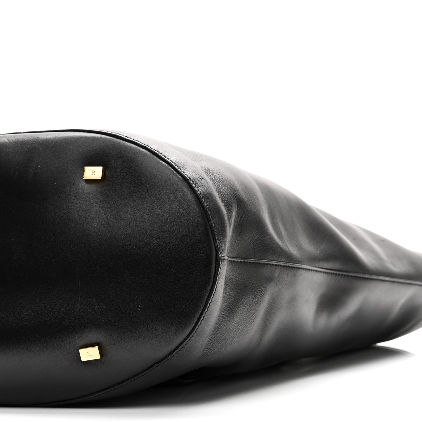 Sleek Calfskin Tote 12 1/2 Black