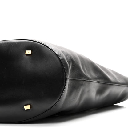 The Row Sleek Calfskin Tote 12 1/2 Black 9 of 9