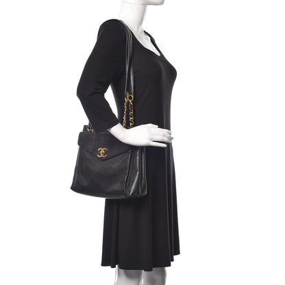 Chanel Caviar Flap Shoulder Bag Black 2 of 10