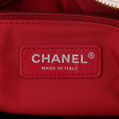 Chanel Aged Calfskin Quilted Maxi Gabrielle Hobo White Black 6 of 14