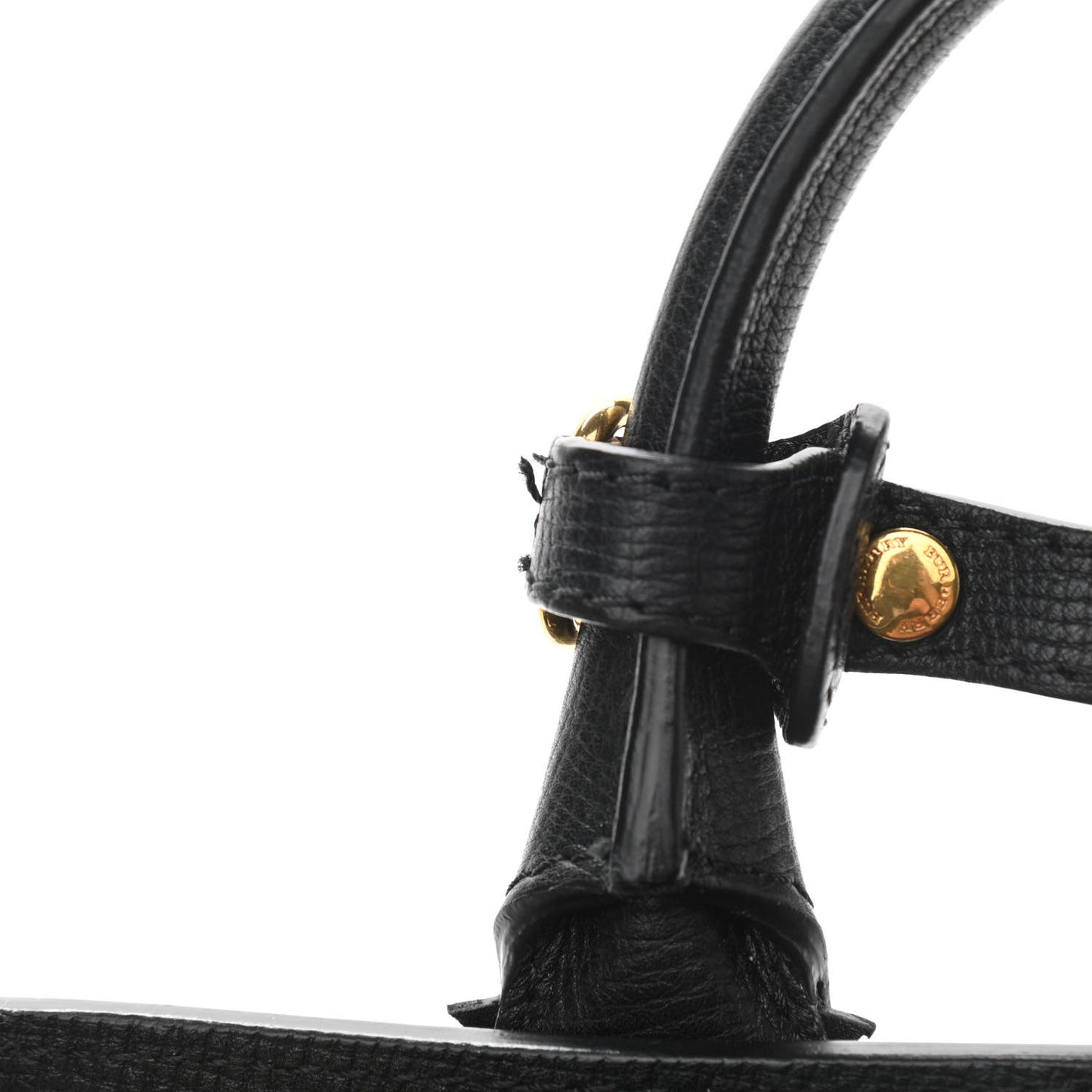 Calfskin Broguing Small Banner Tote Black