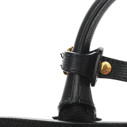 Burberry Calfskin Broguing Small Banner Tote Black 11 of 14