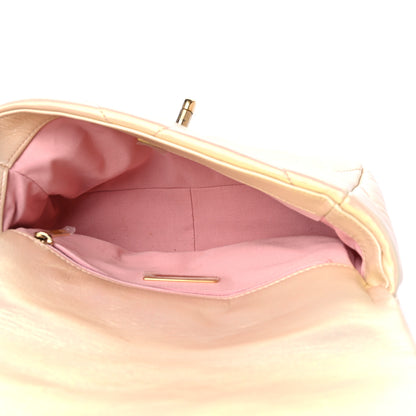 Chanel Iridescent Lambskin Quilted Medium Chanel 19 Flap Pink 5 of 11
