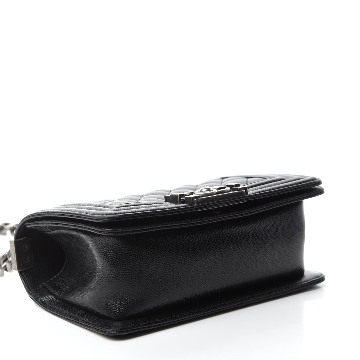 Caviar Quilted Small Boy Flap Black